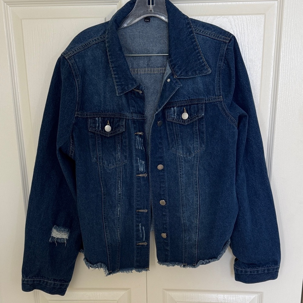 Source Unknown Dark Blue Jean Jacket